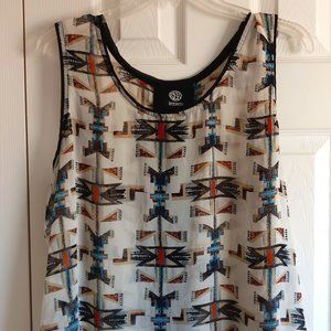 Womens Large  Bobeau Sheer Tank